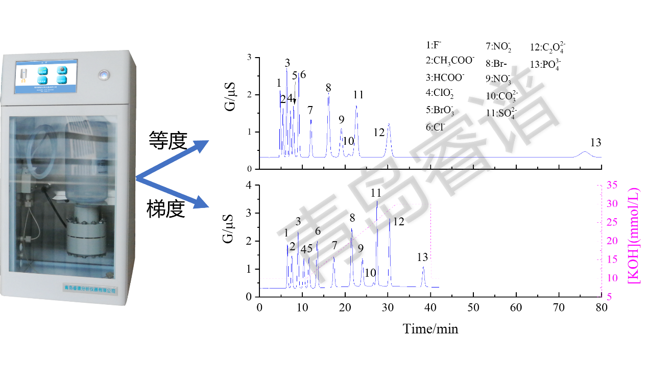 RPIC-2017離子色譜標(biāo)配動(dòng)態(tài)量程電導(dǎo)檢測器WLK-8免維護(hù)抑制器離子色譜柱