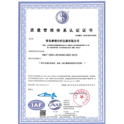 ISO9001質(zhì)量管理體系認(rèn)證證書(shū)